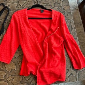 Orange Ann Taylor cardigan